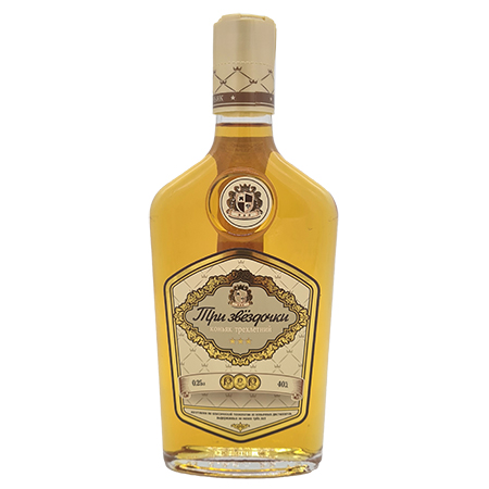 Коньяк Три звездочки российский 40% 0,25л Сордис Россия