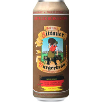 Пиво Циттауэр Бюргерброй Пшеничное 1845 темн н/ф 5,2% 0,5л ж/б Германия