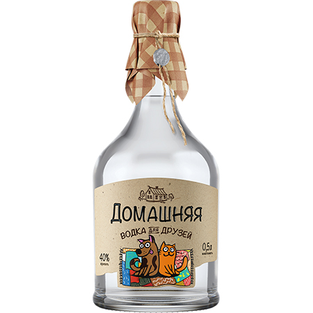 Водка Домашняя для Друзей 40% 0,5л Россия