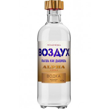 Водка Воздух легкая альфа 40% 0,5л Россия