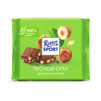 Ш/д Риттер Спорт молочный лес/орех 100г