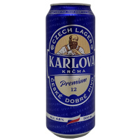 Пиво КАРЛОВА КРЧМА Премиум выдержан фильтр пастериз 4,8% 0,5л ж/б