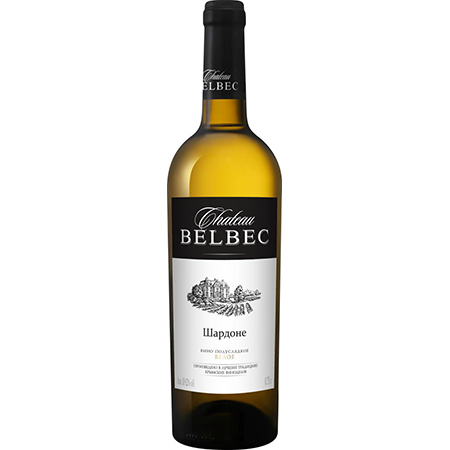 Вино Шато Бельбек Шардоне бел/псл 12% 0,75л Россия