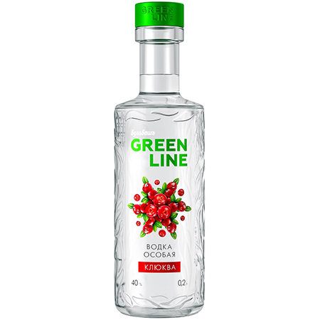 Водка Бульбашъ Гринлайн Клюква 40% 0,2л Беларусь