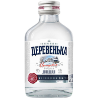 Водка Зимняя деревенька на спирте Альфа 0,1 40% Россия