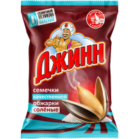 Семечки Джинн Солнечный великан с солью 200г Семечки Джинн Солнечный великан с солью 200г