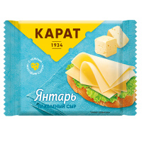 Сыр плавлен Карат Янтарь ломтики 25% 130г БЗМЖ Сыр плавлен Карат Янтарь ломтики 25% 130г БЗМЖ