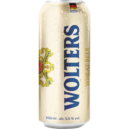 Пиво Волтерс Вайцен светлое пастер н/ф н/осв 5,3% 0,5л ж/б Германия