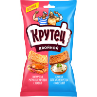 Гренки Двойной Крутец Краб/сметана 100г Гренки Двойной Крутец Краб/сметана 100г