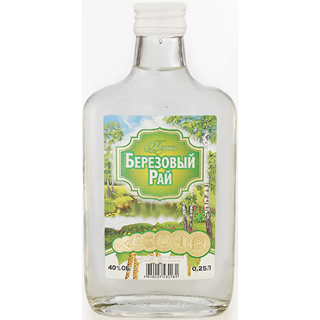 Водка Березовый Рай 40% 0,25л фляжка Россия