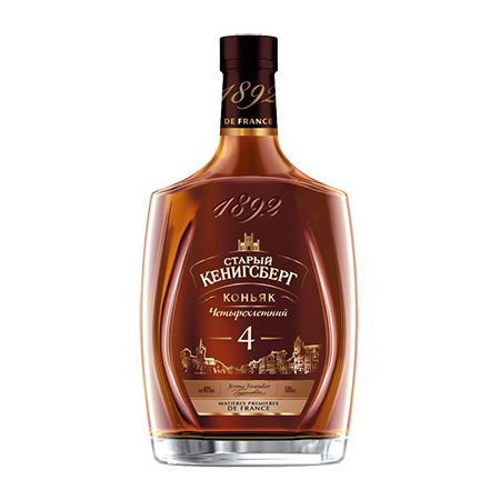 Коньяк Старый Кенигсберг 4* 40% 0,5л фляга Россия