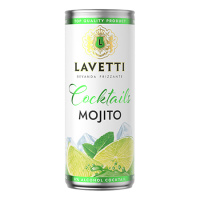 Сидр фруктовый Лаветти со вкусом Мохито газ сл 5,5% 0,25л ж/б Россия