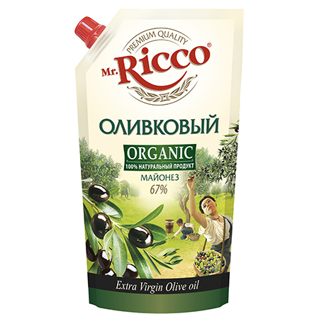 Майонез Мистер Рикко Органик Оливковый 67% 400мл