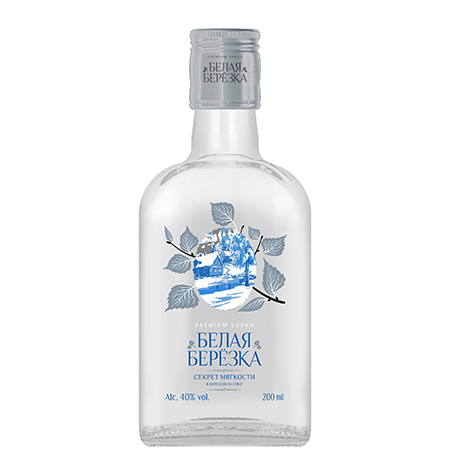 Водка Белая Березка 40% 0,2л Россия