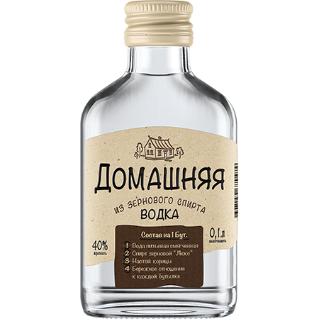 Водка Домашняя 40% 0,1л Россия