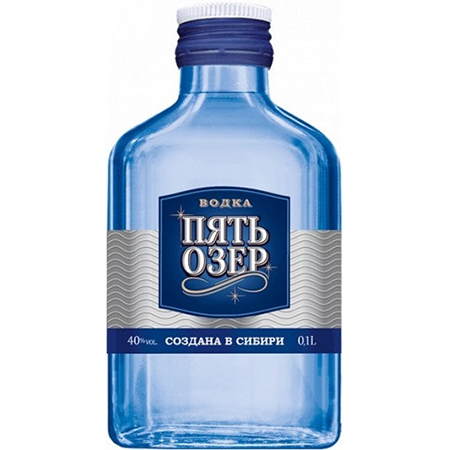 Водка Пять озер 40% 0,1л Россия