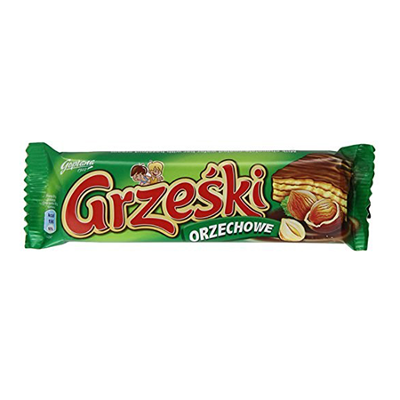 Вафли Гжечка Мега орех в/глаз 36г Ютш
