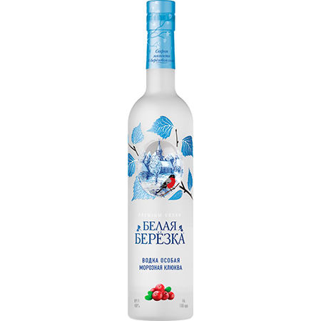 Водка Белая Березка морозная клюква 40% 0,5л Россия