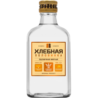 Водка Хлебная половинка пшеничная мягкая 40% 0,2л Россия