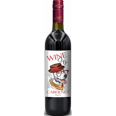 Вино Винный день Каберне кр/сух 12% 0,75л Россия