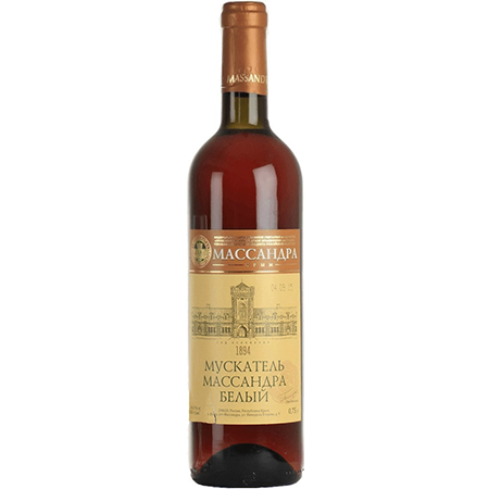 Вино Мускатель белый 15,5-16,5% 0,75л Массандра Россия